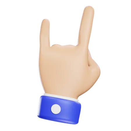 Rock Hand  3D Icon