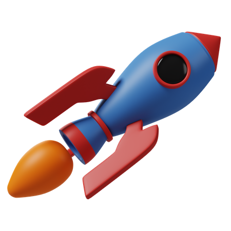 Rocket Launch  3D Icon