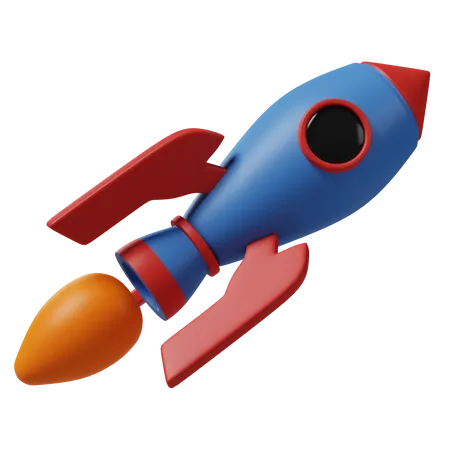 Rocket Launch  3D Icon