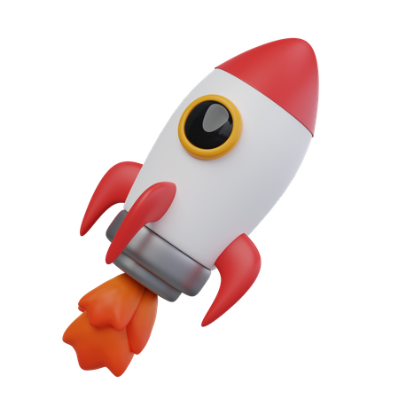 Rocket Launch  3D Icon