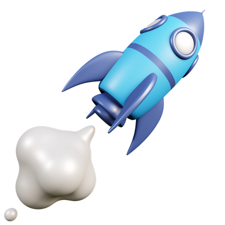 Rocket Launch  3D Icon