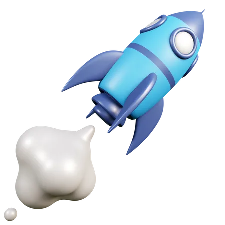 Rocket Launch  3D Icon