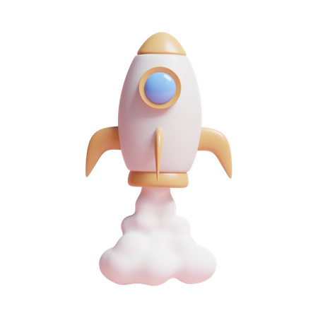 Rocket Launch  3D Icon