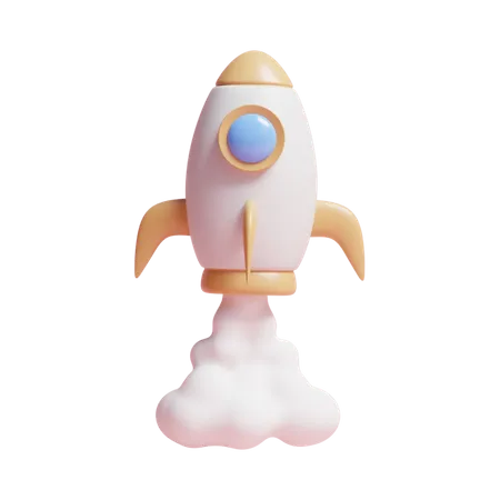 Rocket Launch  3D Icon