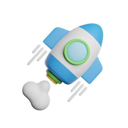 Rocket Launch  3D Icon