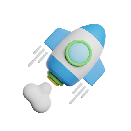 Rocket Launch  3D Icon