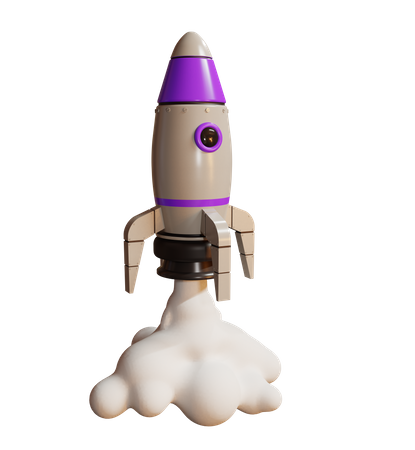 Rocket Launch  3D Illustration