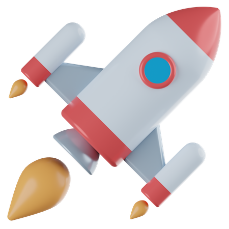 Rocket Startup  3D Icon