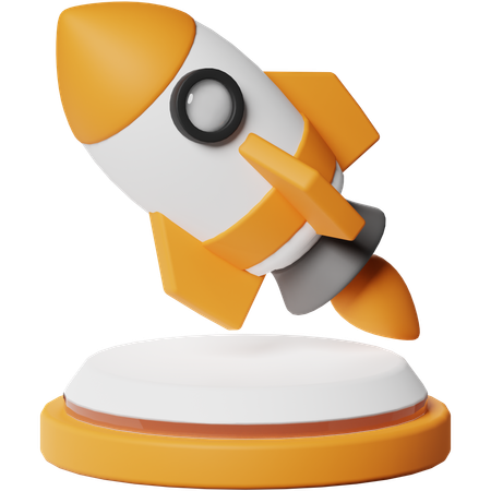 Rocket Startup  3D Icon