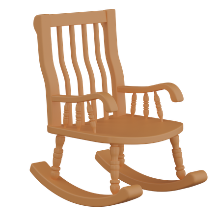 Rocking Chair  3D Icon