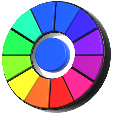 Roda de cores  3D Icon