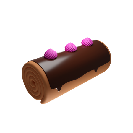 Roll Cake  3D Icon