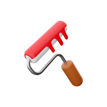 Rolo de pintura  3D Icon