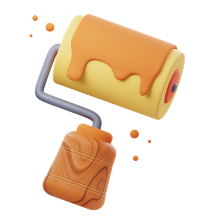 Rolo de pintura  3D Icon