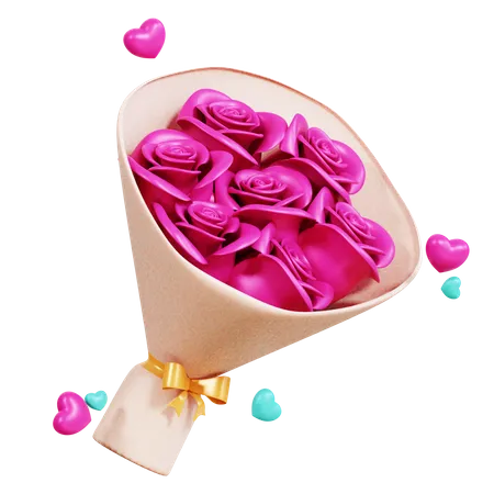 Rose Bouquet  3D Icon