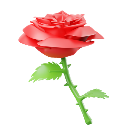 Rose Flower  3D Icon