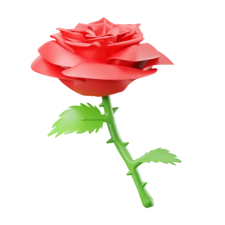 Rose Flower  3D Icon