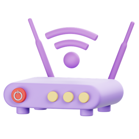 Roteador Wi-Fi  3D Icon