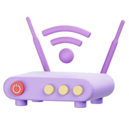 Roteador Wi-Fi  3D Icon