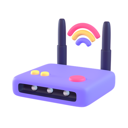 Roteador Wi-Fi  3D Icon