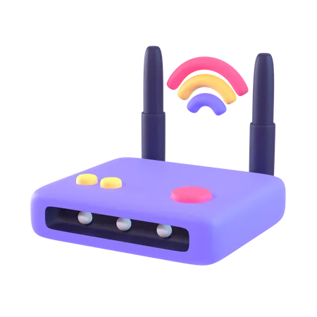 Roteador Wi-Fi  3D Icon