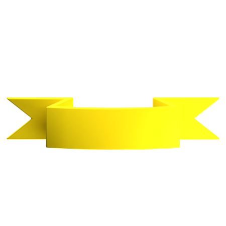 Bannière de ruban  3D Icon