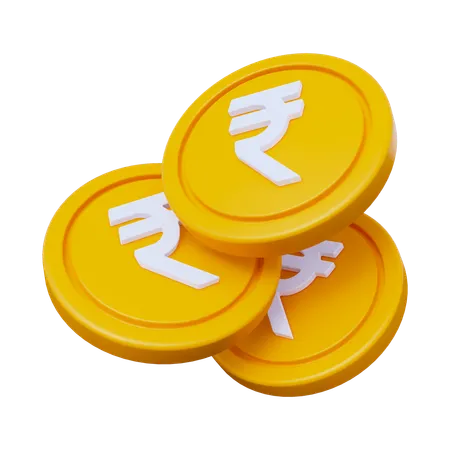 Rupee Coins  3D Icon