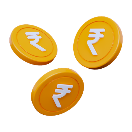 Rupee Coins  3D Icon