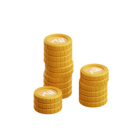 Rupee Coins  3D Illustration