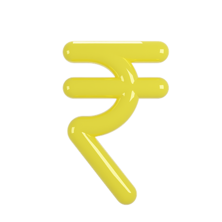 Rupee sign  3D Illustration