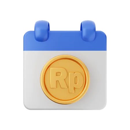 Fecha de pago de rupias  3D Icon