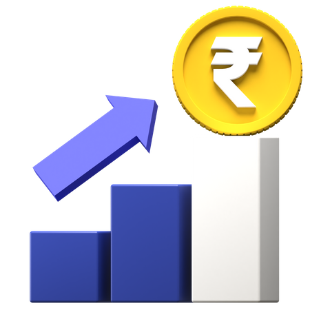 Rupien-Diagramm  3D Illustration