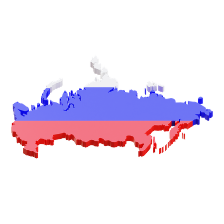 Russian Map  3D Icon