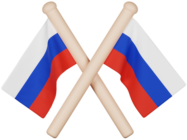 Russland Flagge  3D Icon