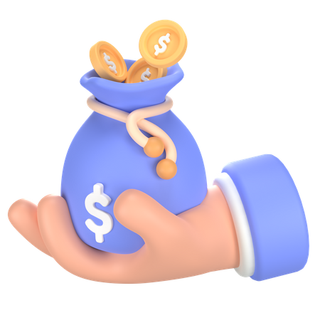 Sack of coin  3D Icon