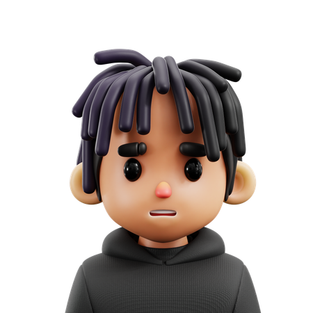 Sad Boy  3D Icon