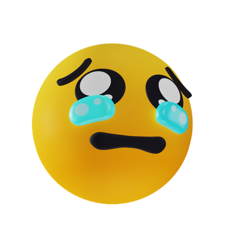 Sad Crying Emoji  3D Icon