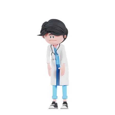 Sad doctor  3D Illustration