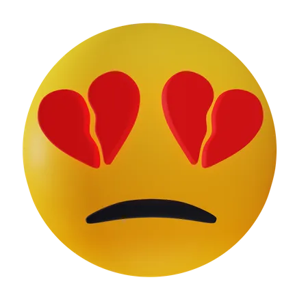 Sad Heartbroken Emoji  3D Icon