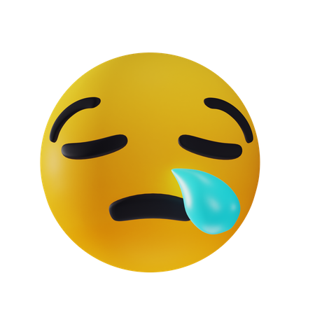 Sad Tired Emoji  3D Icon