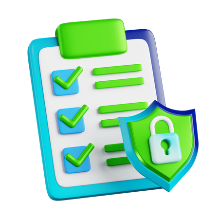 Safety Job List  3D Icon