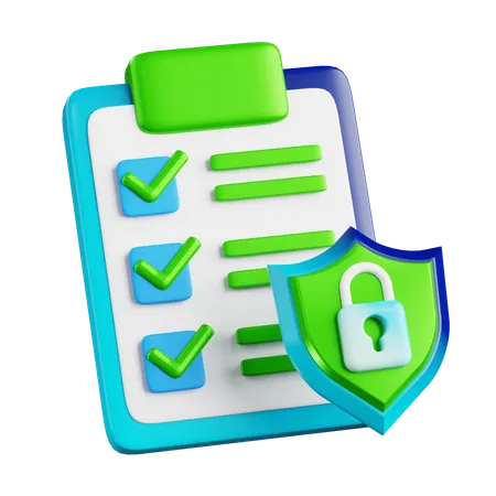 Safety Job List  3D Icon