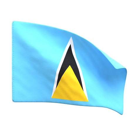 Saint Lucia Flag  3D Icon