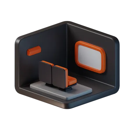 Sala de cinema  3D Icon