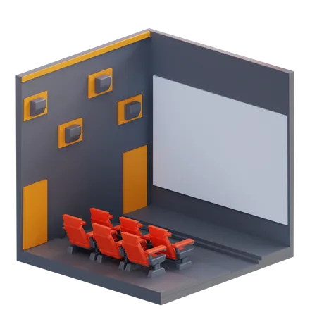 Sala de cinema  3D Icon