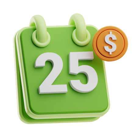 Salary Date  3D Icon