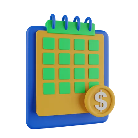 Salary Date  3D Icon