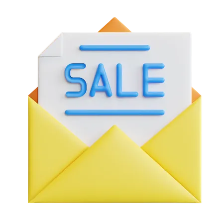 Sale Email  3D Icon