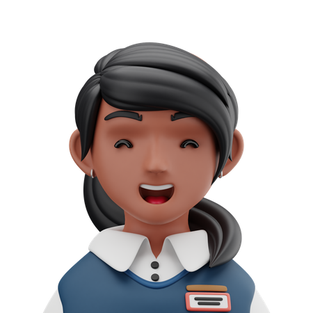 Female Sales Assistant  3D Icon