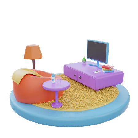 Sala de estar  3D Illustration